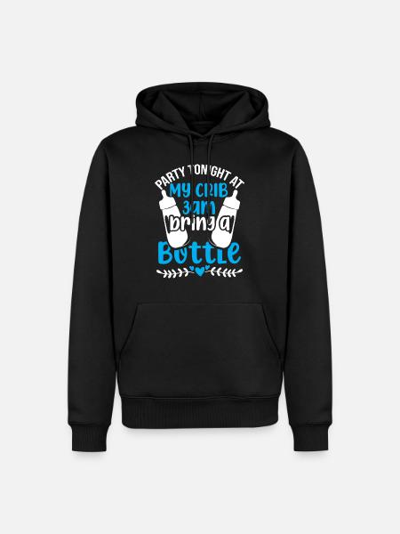 bébé bouteille - Sweat à capuche Premium bio Homme - noir