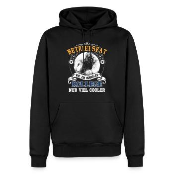 Lustiger Betriebsrat Spruch - Betriebsrat Sprüche - Männer Premium Bio Hoodie - Schwarz - Vorne - Nico (187cm)