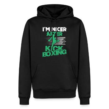 kickboxen sport - Männer Premium Bio Hoodie - Schwarz - Vorne - Nico (187cm)