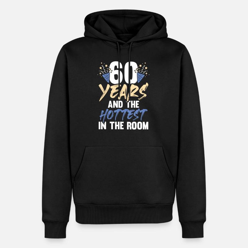 60 ans d’anniversaire - Sweat à capuche Premium bio Homme - noir