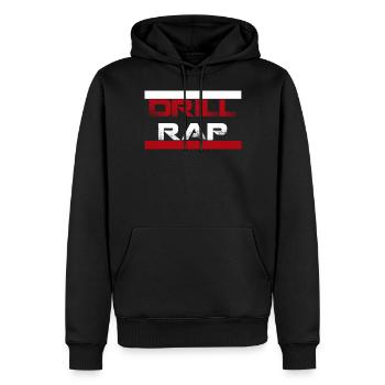 Drill Rap schönes Team Shirt als Geschenk - Männer Premium Bio Hoodie - Schwarz - Vorne - Nico (187cm)