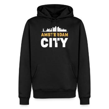 amsterdam stadt holland - Männer Premium Bio Hoodie - Schwarz - Vorne - Nico (187cm)