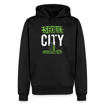 südkorea seoul - Männer Premium Bio Hoodie - Schwarz - Vorne - Nico (187cm)