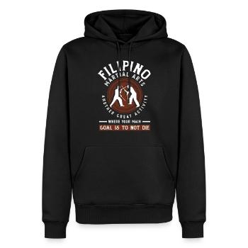 Eskrima Kali Arnis Escrima Stöcke Filipino - Männer Premium Bio Hoodie - Schwarz - Vorne - Nico (187cm)