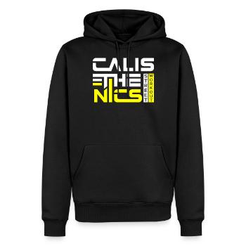Calisthenics Street Workout Body Workout - Sweat à capuche Premium bio Homme - noir - Devant - Nico (187cm)