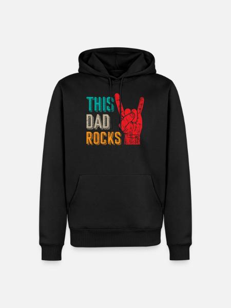 Metal Hand Devil Horns Rock and Roll Heavy Metal - Männer Premium Bio Hoodie - Schwarz