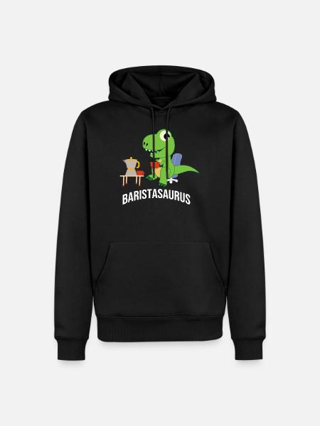 Barista Saying Coffee Coffeeshop Papa - Men’s Premium Organic Hoodie - black