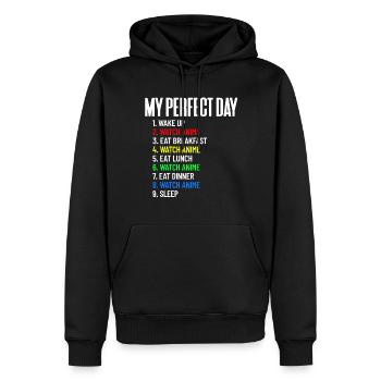 Mein perfekter Tagesuhr Anime den ganzen Tag anime - Männer Premium Bio Hoodie - Schwarz - Vorne - Nico (187cm)