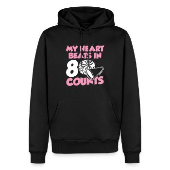 Spruch cheerleading - Sweat à capuche Premium bio Homme - noir - Devant - Nico (187cm)