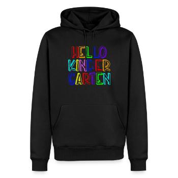 Hallo Kindergarten Doodle Art Neuer Vorkindergarte - Männer Premium Bio Hoodie - Schwarz - Vorne - Nico (187cm)