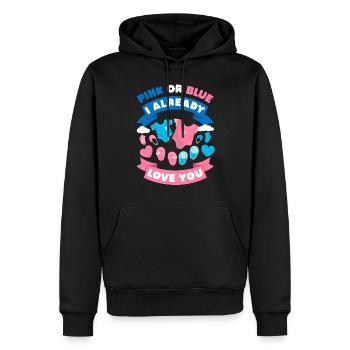 Gender Revealing Party Ideas Gender Revealer Cute - Männer Premium Bio Hoodie - Schwarz - Vorne - Nico (187cm)