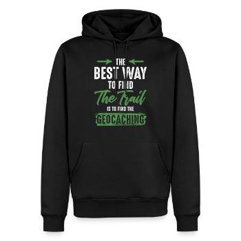 follow path geocaching - Men’s Premium Organic Hoodie - black - Front - Nico (187cm)
