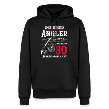 Anglergeschenk zum 30 Geburtstag 30 Ehrentag - Männer Premium Bio Hoodie - Schwarz - Vorne - Nico (187cm)
