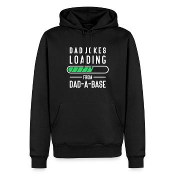 Dad Jokes Papa Jokes Father Dad-A-Base - Men’s Premium Organic Hoodie - black - Front - Nico (187cm)