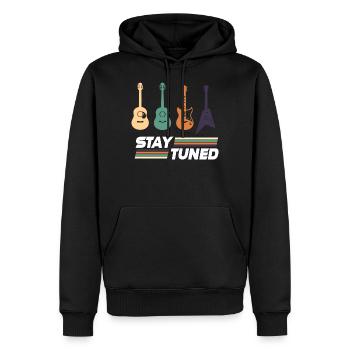 Gitarre Musik Gitarrist Papa Guitar Opa - Männer Premium Bio Hoodie - Schwarz - Vorne - Nico (187cm)