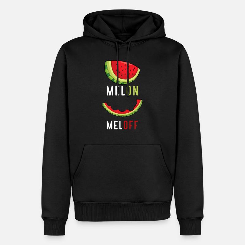 Pastèque Fruits Melone Été - Sweat à capuche Premium bio Homme - noir