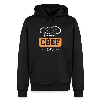 chef chef - Men’s Premium Organic Hoodie - black - Front - Nico (187cm)