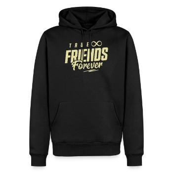 Freundschaft Beste Freunde - Männer Premium Bio Hoodie - Schwarz - Vorne - Nico (187cm)