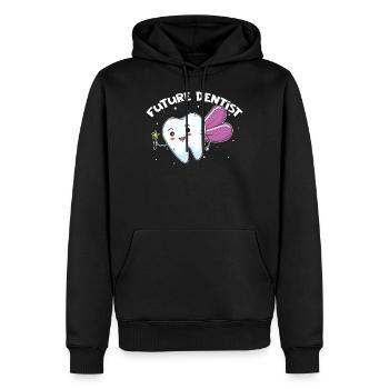Dentiste Dentiste Dentist - Sweat à capuche Premium bio Homme - noir - Devant - Nico (187cm)