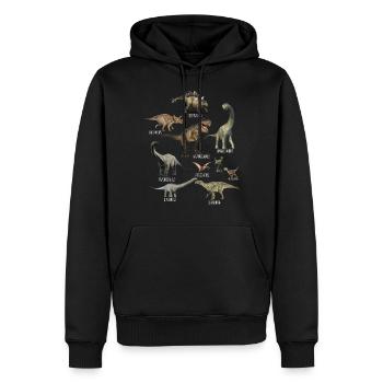 Dinosaurier der Welt Dinosaurier Geburtstag Dinosa - Männer Premium Bio Hoodie - Schwarz - Vorne - Nico (187cm)