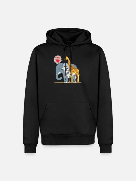 my best friends - i like animals - Sweat à capuche Premium bio Homme - noir