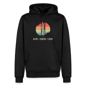 Chiropraktik Chiropraktiker Physio Spine Geschenk - Männer Premium Bio Hoodie - Schwarz - Vorne - Nico (187cm)