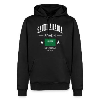 Saudi Arabien - Männer Premium Bio Hoodie - Schwarz - Vorne - Nico (187cm)