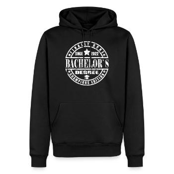 Bachelor`s Degree since 2022 - Männer Premium Bio Hoodie - Schwarz - Vorne - Nico (187cm)