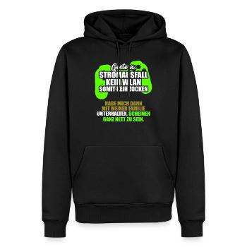 Gestern Stromausfall Gamer Zocken Videospiele - Männer Premium Bio Hoodie - Schwarz - Vorne - Nico (187cm)