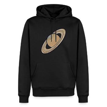 Sonnensystem Planeten Saturn - Männer Premium Bio Hoodie - Schwarz - Vorne - Nico (187cm)