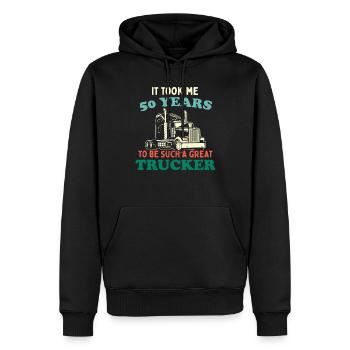 Trucker Party Trucking Trucking Truck Driver 50e anniversaire - Sweat à capuche Premium bio Homme - noir - Devant - Nico (187cm)