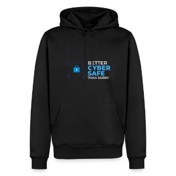 Informations sur la cybersécurité Ordinateur Sicherheit - Sweat à capuche Premium bio Homme - noir - Devant - Nico (187cm)