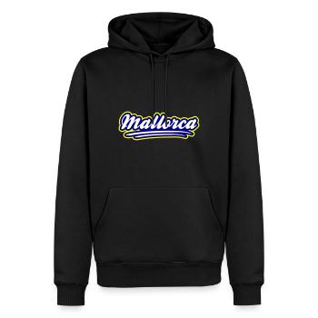 Mallorca Stylisch - Männer Premium Bio Hoodie - Schwarz - Vorne - Nico (187cm)