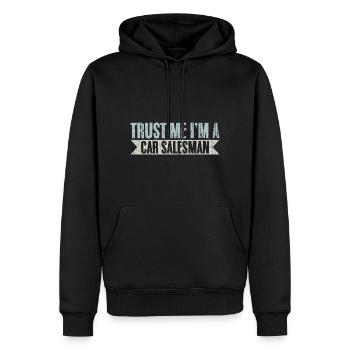Trust Me Retro Car Vendeur pour un concessionnaire automobile - Sweat à capuche Premium bio Homme - noir - Devant - Nico (187cm)