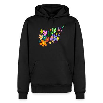 lenz frühling - Männer Premium Bio Hoodie - Schwarz - Vorne - Nico (187cm)