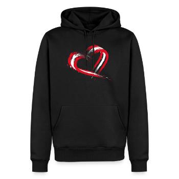 Pérou - Sweat à capuche Premium bio Homme - noir - Devant - Nico (187cm)