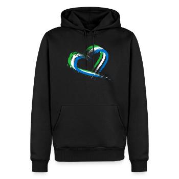 Sierra Leone - Männer Premium Bio Hoodie - Schwarz - Vorne - Nico (187cm)
