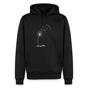 Pusteblume Bicyclettes - (F.m) - Sweat à capuche Premium bio Homme - noir - Devant - Nico (187cm)