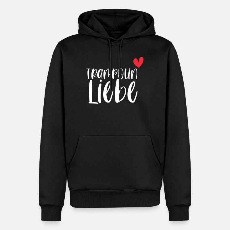 Trampolin Liebe Springen Hobby Geschenk - Männer Premium Bio Hoodie - Schwarz
