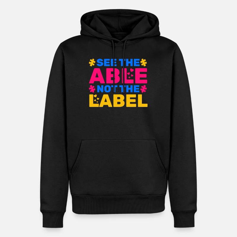 Voir le Capable Pas L’étiquette - Sweat à capuche Premium bio Homme - noir