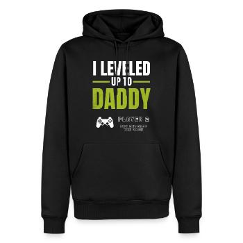 Level Up Daddy Gaming Shirt - Männer Premium Bio Hoodie - Schwarz - Vorne - Nico (187cm)