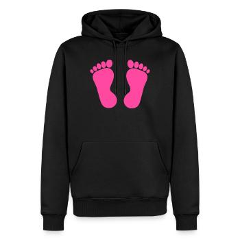 Fuß pinke Füße rosa Fußpflege Podologie - Männer Premium Bio Hoodie - Schwarz - Vorne - Nico (187cm)