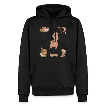 Western Girl - Männer Premium Bio Hoodie - Schwarz - Vorne - Nico (187cm)