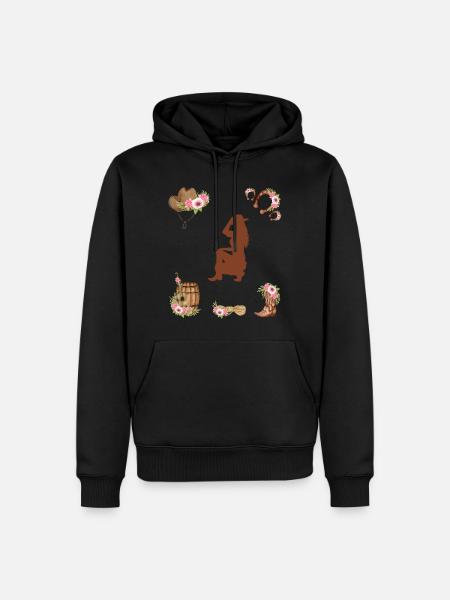 Western Girl - Männer Premium Bio Hoodie - Schwarz