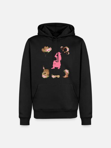 Western Girl - Männer Premium Bio Hoodie - Schwarz