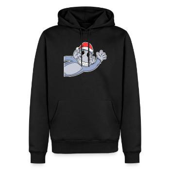 Affe Weihnachten - Männer Premium Bio Hoodie - Schwarz - Vorne - Nico (187cm)