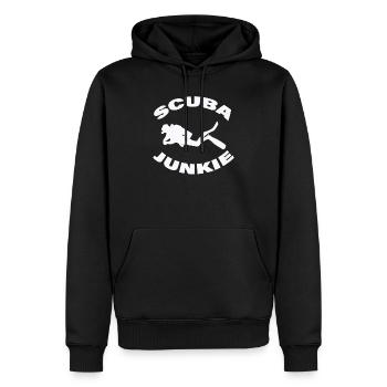 ACCRO À LA PLONGÉE SOUS-MARINE - Sweat à capuche Premium bio Homme - noir - Devant - Nico (187cm)