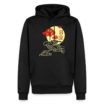 Manga Sonnenuntergang - Männer Premium Bio Hoodie - Schwarz - Vorne - Nico (187cm)