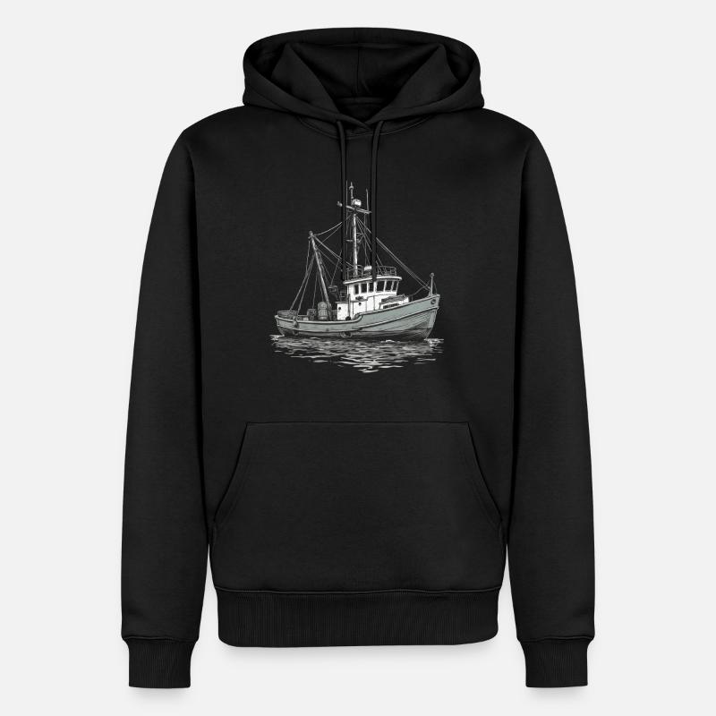 Fischkutter - Männer Premium Bio Hoodie - Schwarz