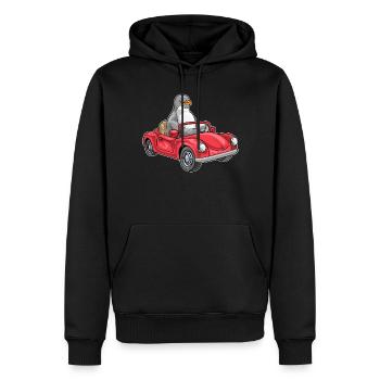 Voiture Pingouin - Sweat à capuche Premium bio Homme - noir - Devant - Nico (187cm)